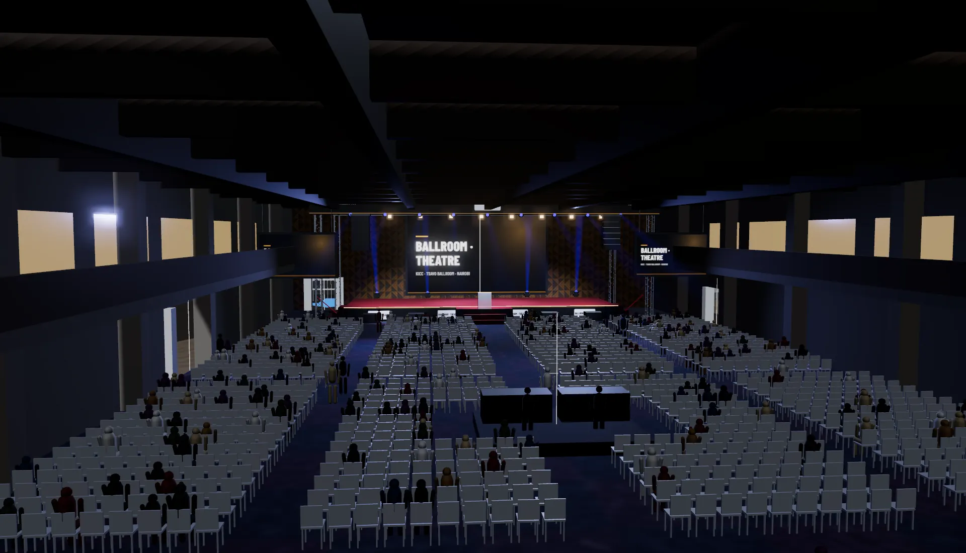 Theatre layout in the Tsavo Ballroom, Event Map by VenueScout